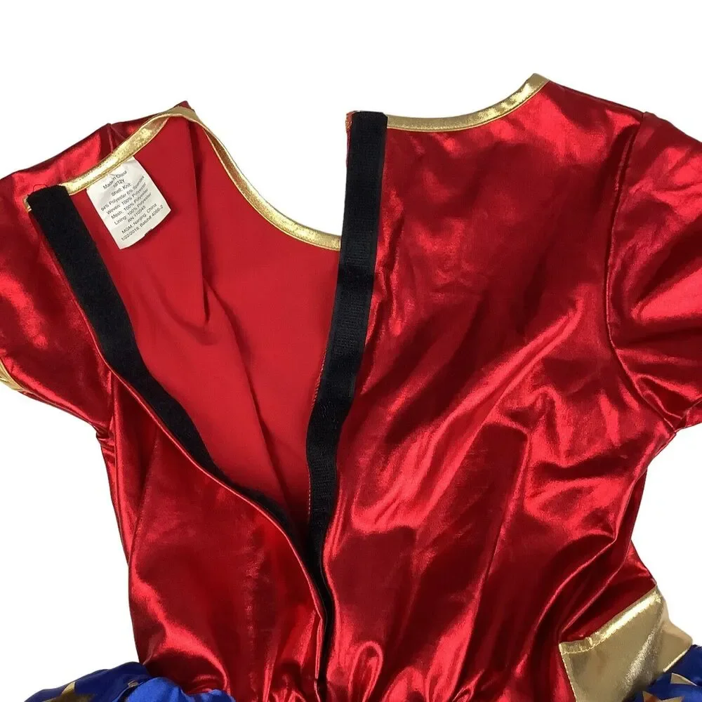 Wonder Woman Girls Halloween Costume with Cape Size 10 - 12 Cracker Barrel